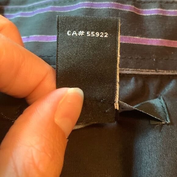 3 for $30! Claiborne purple stripped button down shirt - Picture 4 of 11